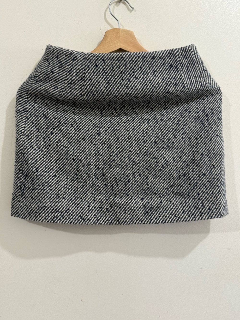 St. Agni Black & White Tweed Mini Skirt